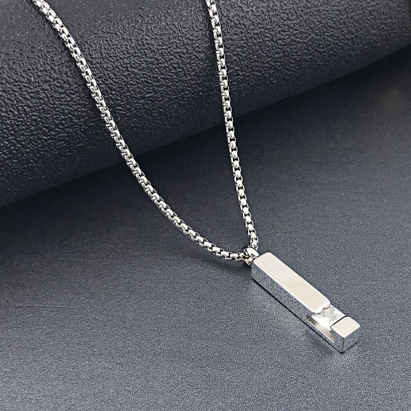 YOUFENG Urn Necklaces for Ashes Birthstone Cube Urns for Human Ashes Memorial Cremation Urn Locket Keepsake Ashes Jewelry (Silver - April) - Image 5
